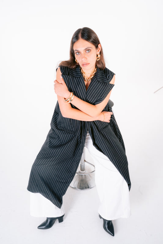 Cross-Back Vest Coat
